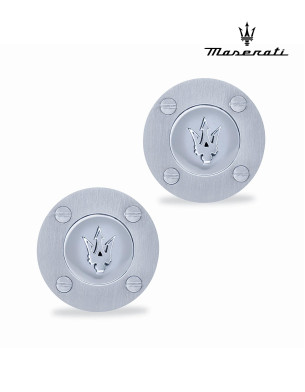MASERATI J CUFFLINKS IP BLACK SCREWS